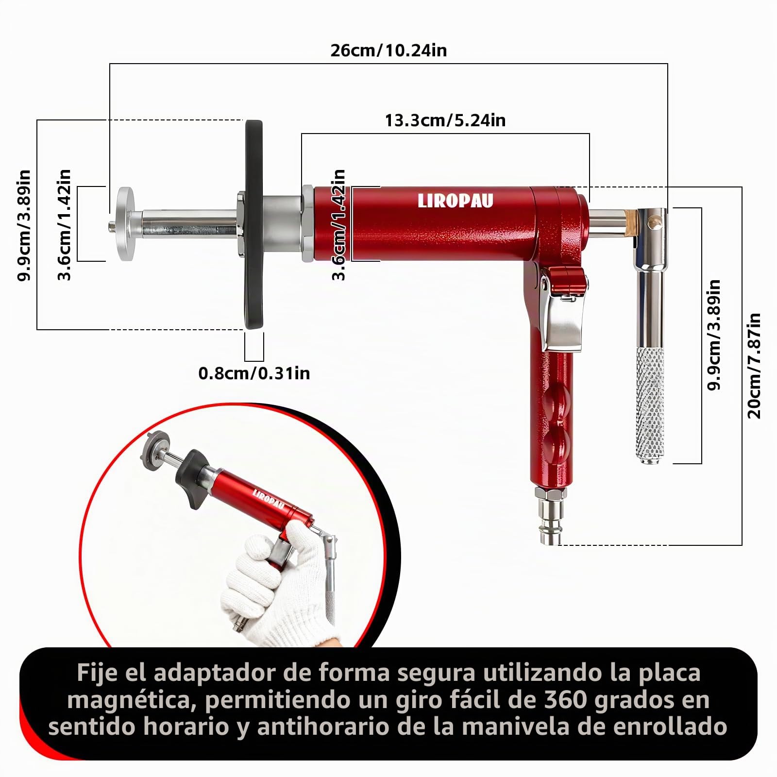 LIROPAU Juego de 24 Herramientas de restablecimiento de pistón de Freno | para girar y presionar pistones de freno en varios coches