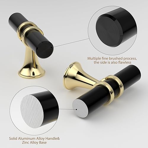 Miniatura 4 de OYX Paquete de 24 tiradores de cajones de cocina color negro mate de 5 pulgadas