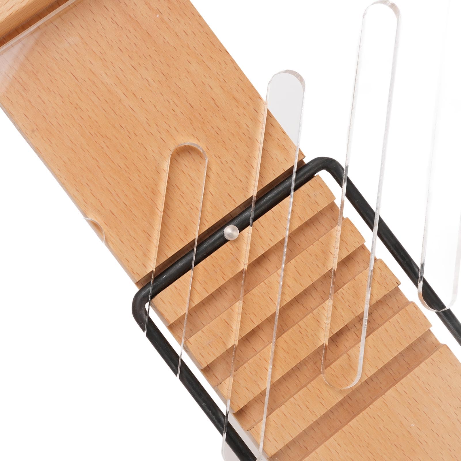 Supporto per Tablet in Legno Supporto Portatile per Disegno, Lettura, Digitazione, 5 Angolazioni, Ideale per Guardare Film, Giocare, Faggio, con Slot per Matita