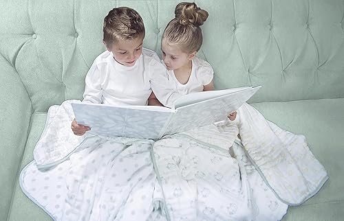 Miniatura 4 de SwaddleDesigns Manta de muselina de algodón de 4 capas, para bebés y niños pequeños Cuddle and Dream, 46 x 46 pulgadas, Sterling Starshine and Dots