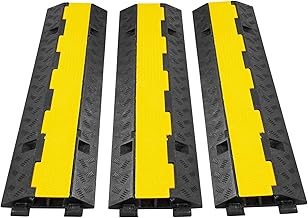 VEVOR 3pcs Rampe Protezione Cavo 2 Canali Passaggio Cavi 98 cm Protezione PVC Gomma