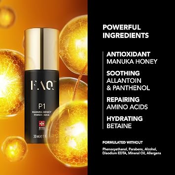 FAQ P1 Manuka Honey Conductive Gel 30 ml – Nourishing, antioxidant and moisturizing effect – Anti-aging care with allantoin & amino acids – Dermatologist approved, suitable for all skin types