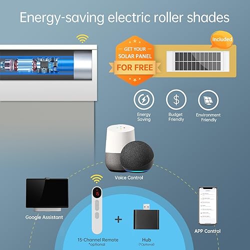 Miniatura 2 de Persianas motorizadas con control remoto, persianas eléctricas térmicas con panel solar, persianas enrollables automáticas personalizables,