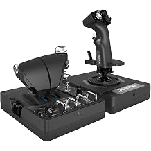 Logitech G X56 H.O.T.A.S. Throttle & stick controller for space simulations six degrees of freedom 4 spring options 189+ programmable commands RGB lighting 2x USB port PC Black