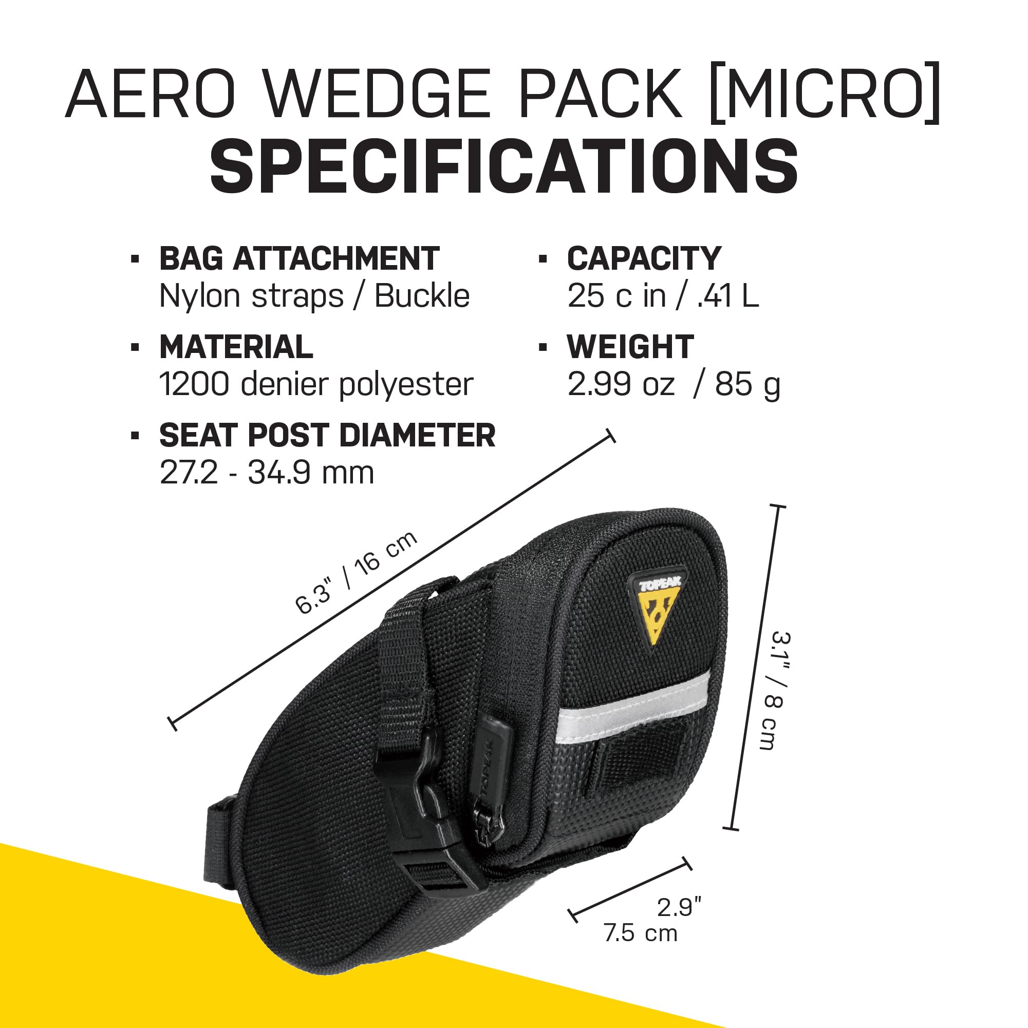 Amazon | TOPEAK(トピーク) Aero Wedge Pack (Strap Mount