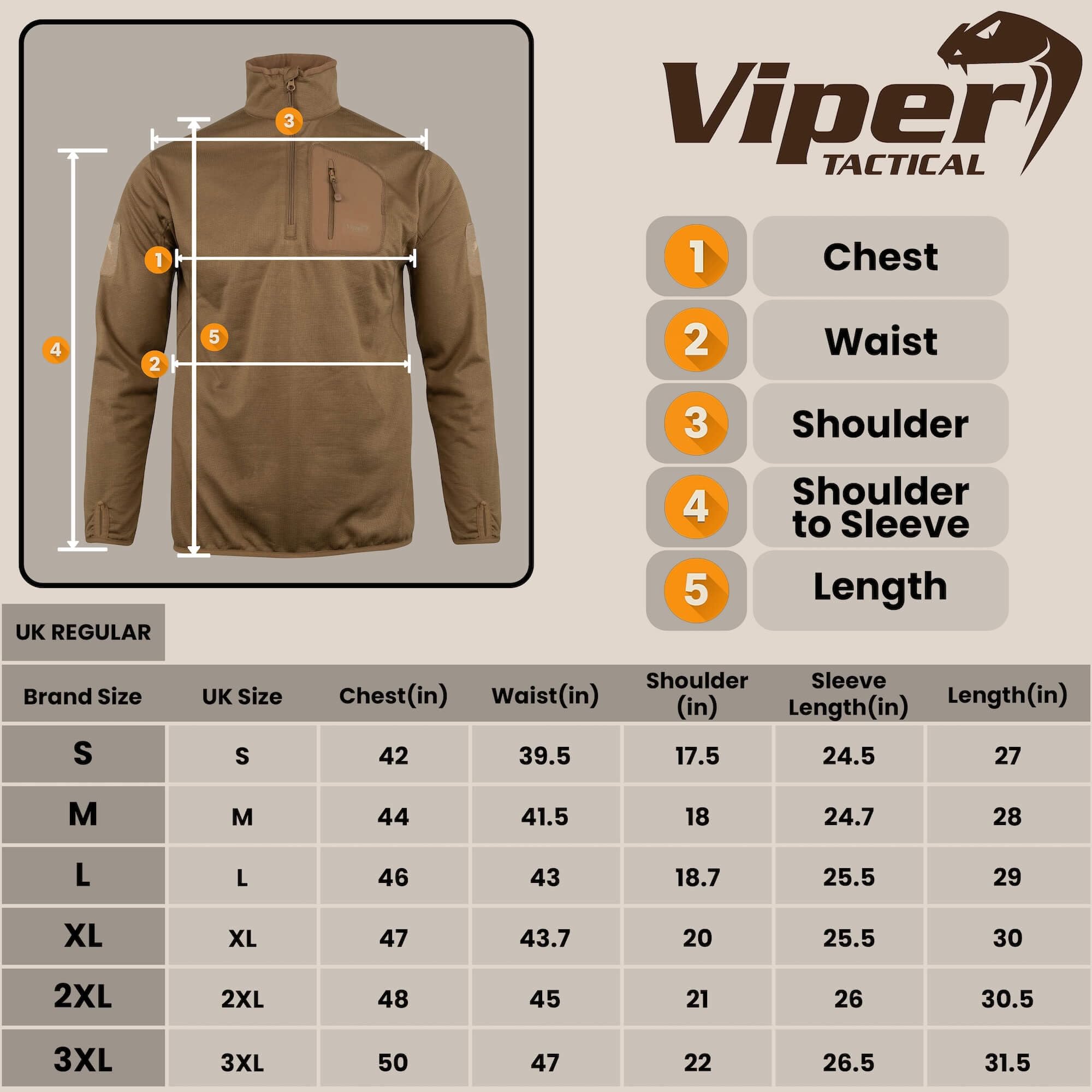 Viper TACTICAL Haut technique en polaire à couche intermédiaire