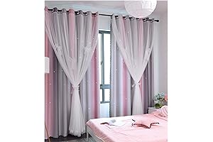 Lively Pink and Gray Curtains for Girls' Room
