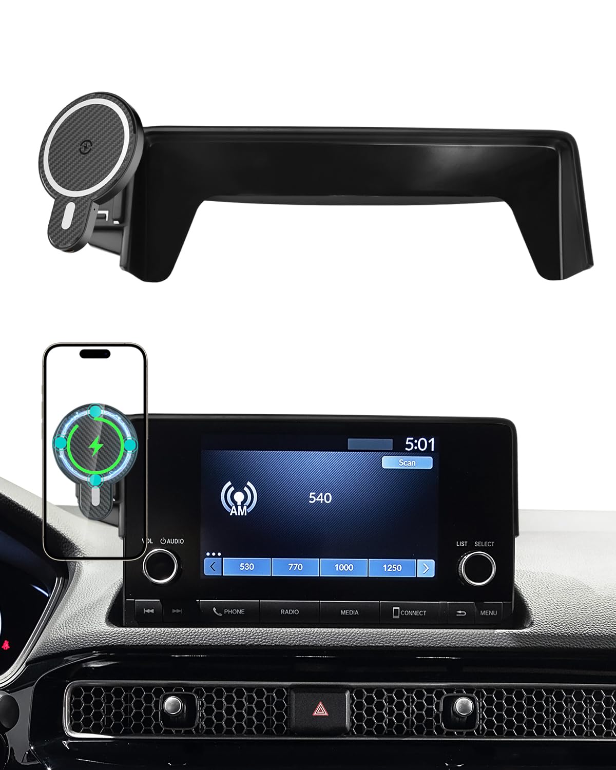 PZK Car Phone Mount for Honda Civic 2022-2026 Accessories 7/9-Inch 11th Gen