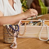Vista 7 de Aodaer Paquete de 3 cajas de madera sin terminar con tapa deslizante, caja de madera de pino en blanco, caja de joyería de madera