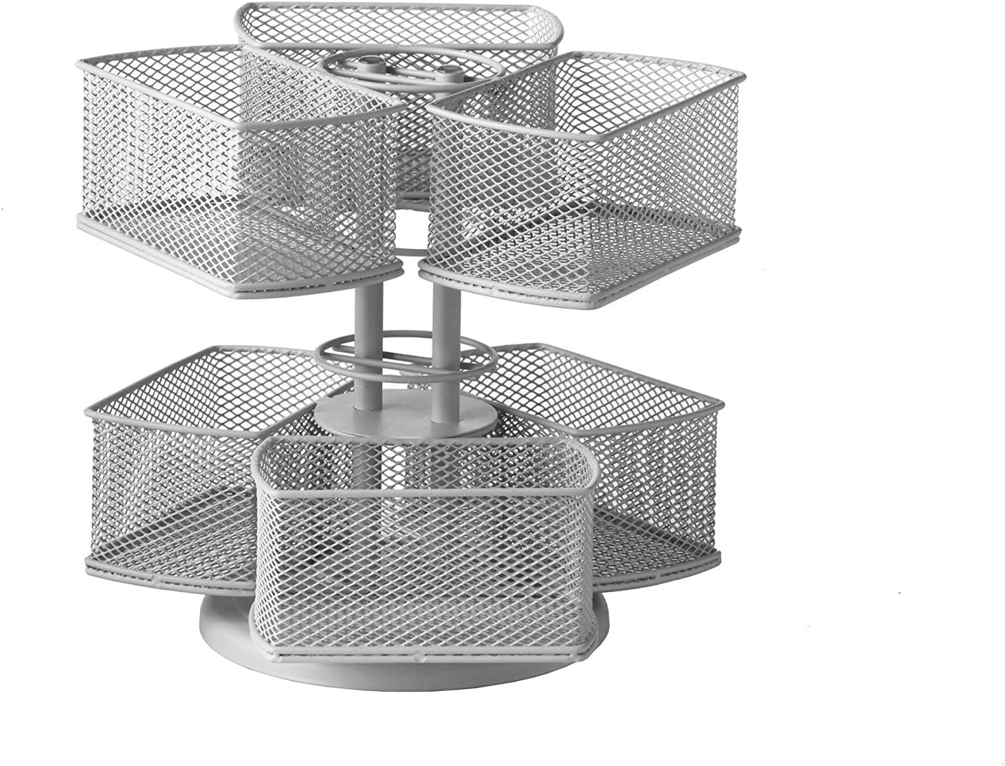 Nifty Cosmetic Organizing Carousel, Silver