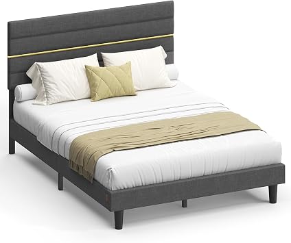 VASAGLE Double Bed Frame, for 135 x 190 cm Mattress