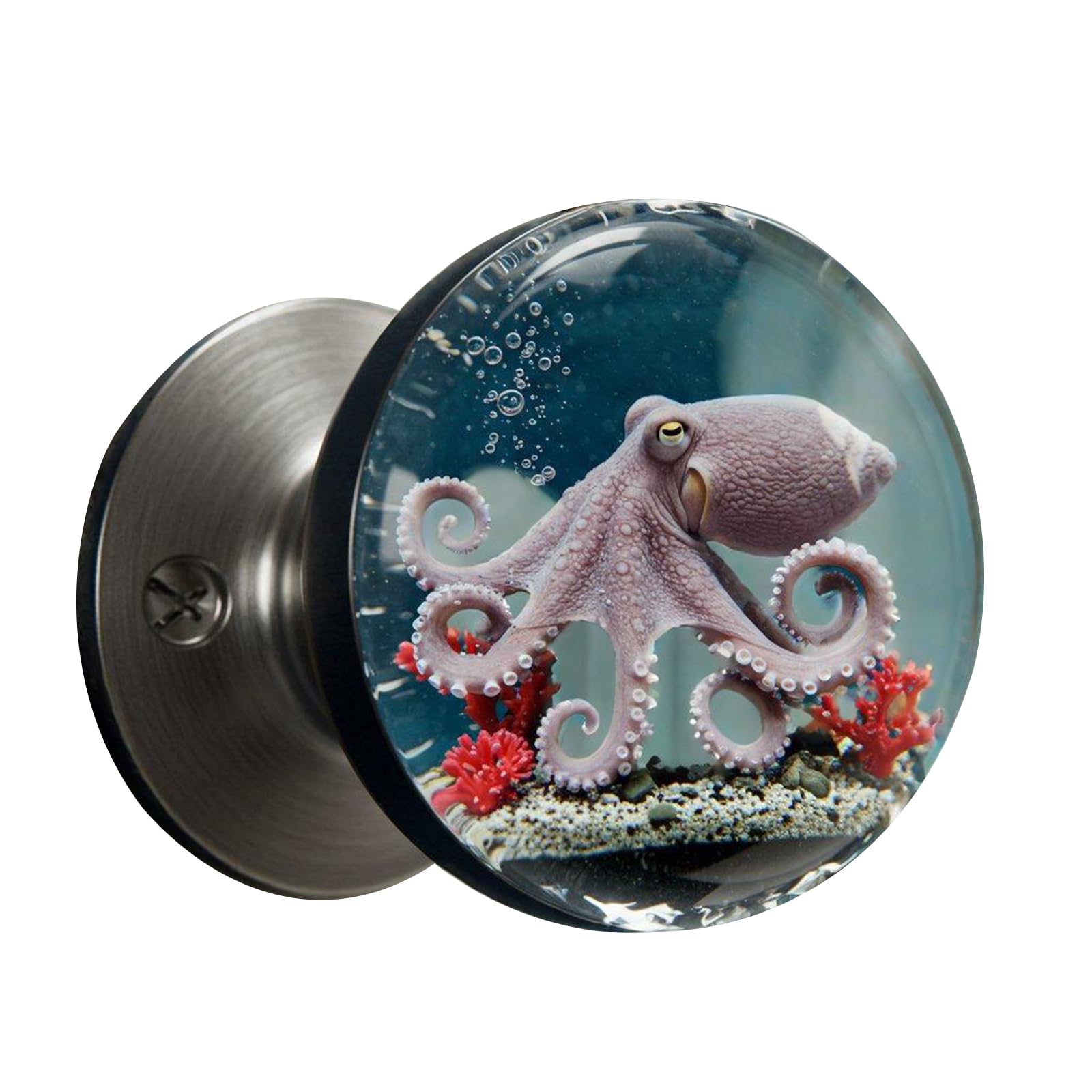 Lsttbo Eight Claws Nature Themed Flower Door Knob Retro Styles Round Bedroom Decoration Handcraft Artistics Door Handle Home Renovations Flower Handle