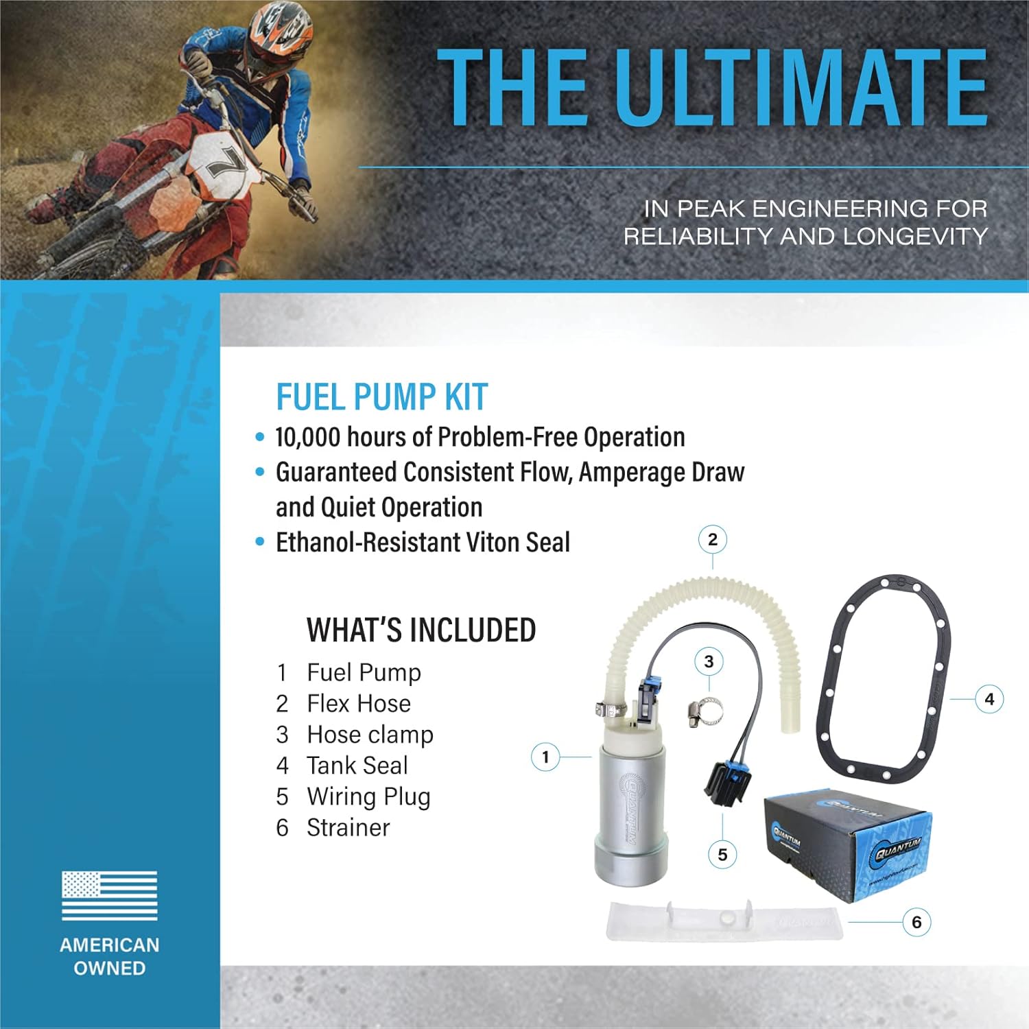 HFP-370HD-T7 Fuel Pump with Strainer and Tank Seal Replacement for Harley Davidson Motorcycle