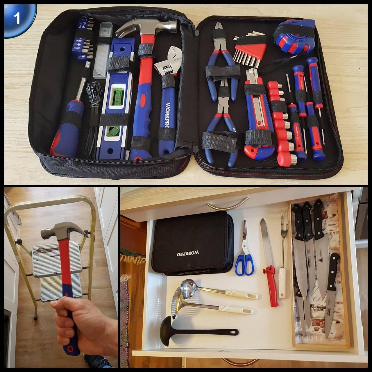 ✔ perfekt für kleinere Arbeiten im Haushalt - sichere und kompakte Aufbewahrungstasche