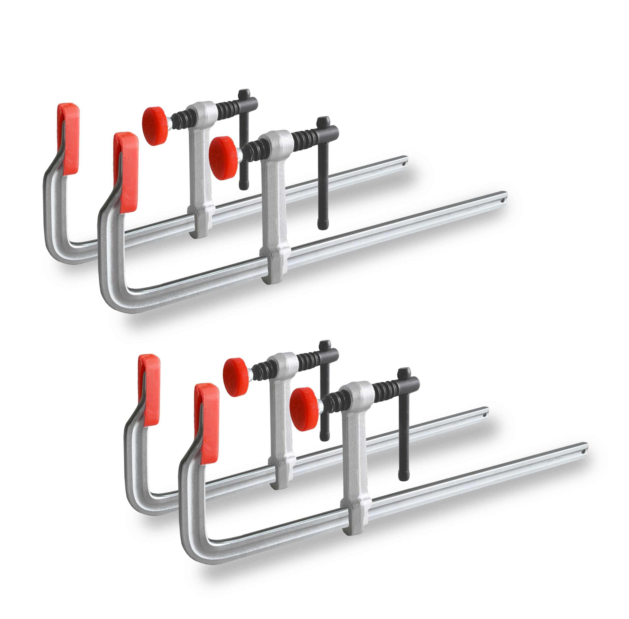 HimaPro 12 Inch Medium Duty Bar Clamp Set, 4 Pack – Drop Forged Steel F-Clamps with 600 lbs Load Capacity and 3-5/32 Inch Throat Depth for Welding, Woodworking, and Metalworking