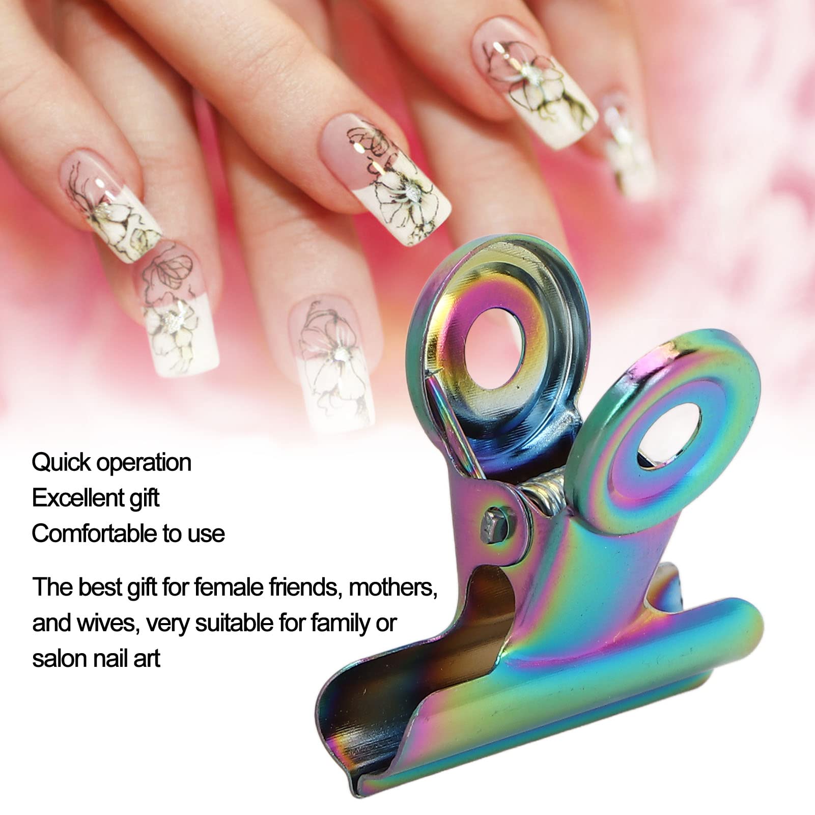 Clip per Punte per Unghie, 10 Pezzi Clip per Punte per Unghie Clip per Estensione per Manicure Leggera Clolorful Strumento per Nail Art per Manicure Fai da Te Nail Art per Poligel Estensione per Unghi