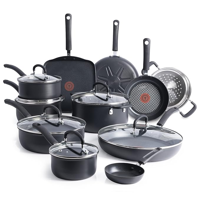 T-Fal Ultimate Hard Anodized Nonstick Cookware Set 17 Piece