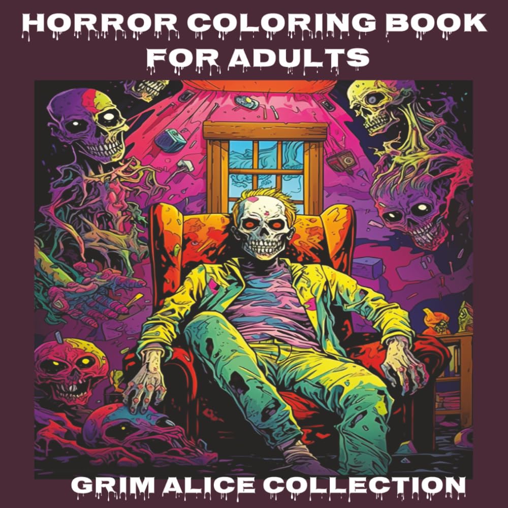 Horror Coloring Book for Adults: Dark and Creepy on every page, not just for Halloween! Possess your copy… before it possesses you.