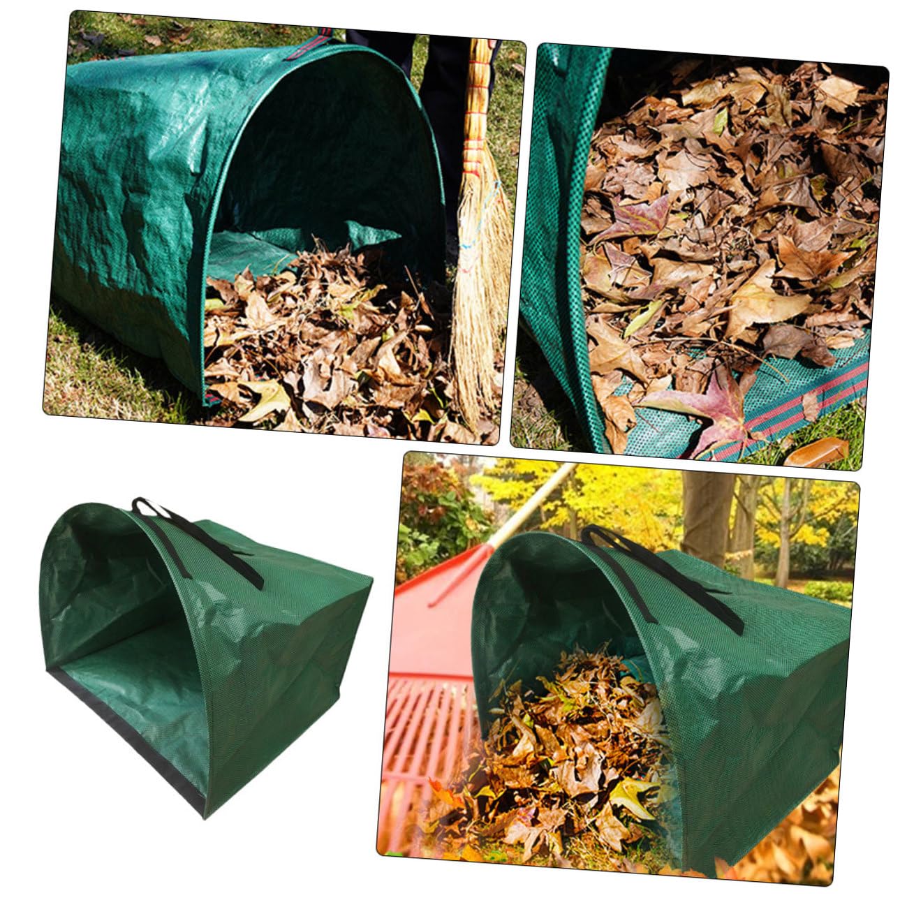 BESTonZON Sacco per Rifiuti da Giardino Sacco per Raccolta delle Foglie ad Alta Capacità Contenitore per Rifiuti da Giardino Facile da Usare per Campeggio e Giardinaggio