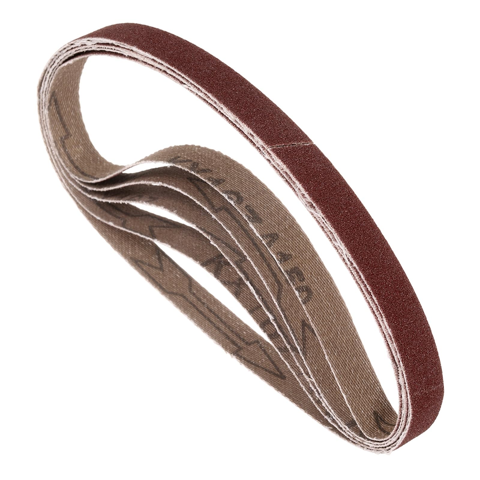 Kozelo 5 Pcs Sanding Belts 10mm x 533mm 150 Grit Aluminum Oxide Abrasive Sandpaper for Belt Sander Metal Grinding Wood Working Weld Rust Removal — image 1