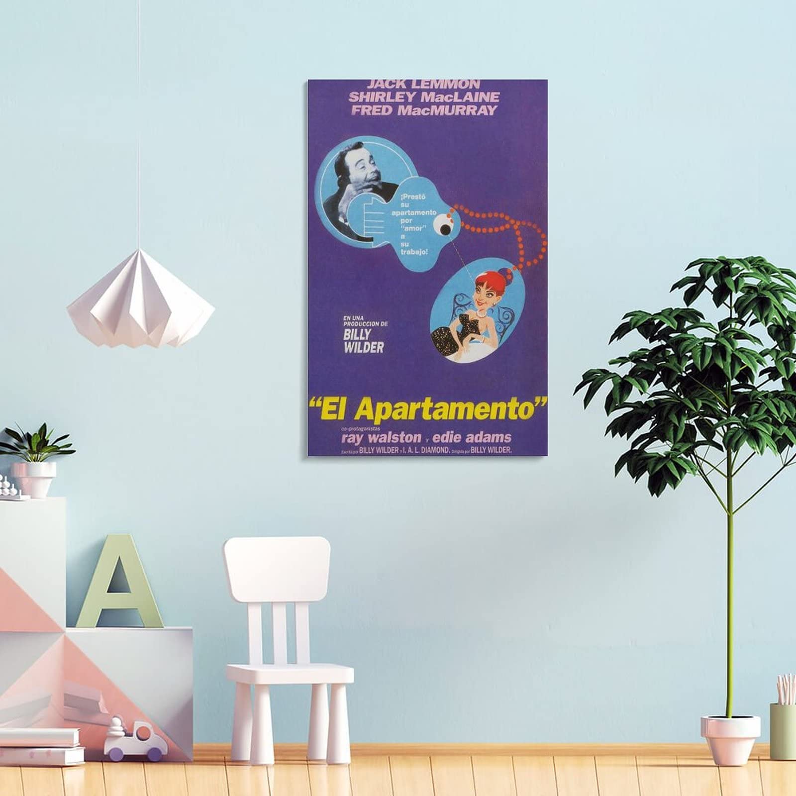 Poster su tela con stampa artistica da parete, con film commedia The Apartment, moderno, per camera da letto, 40 x 60 cm