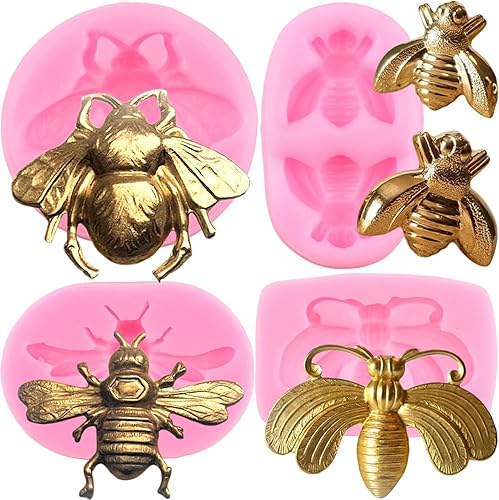 Miniatura 10 de ZiXiang Bumble Bee - Molde de silicona para panal, abejas, fondant, para cupcakes, arcilla de caramelo, chocolate, pasta de semen, decoración de