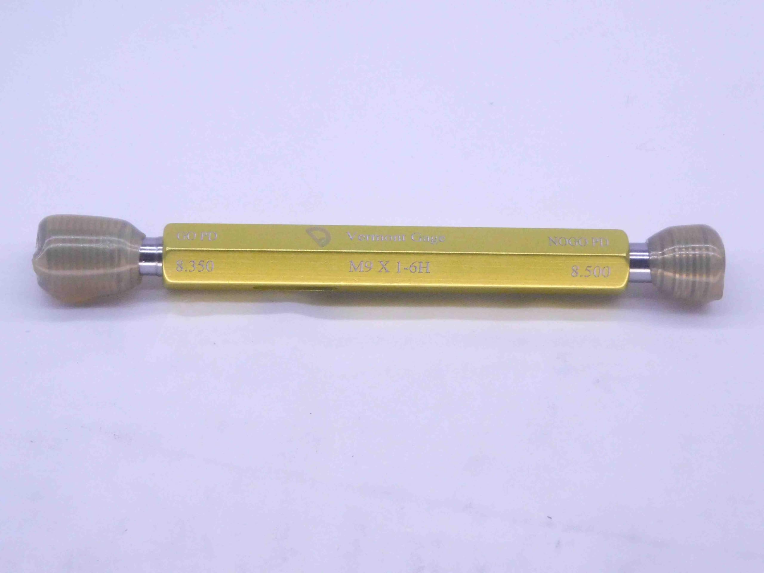 New M9 X 1 6H Vermont Thread Plug GAGE 9 1.0 GO NO GO P.D.'S = 8.350 & 8.500 - DW31638VTG
