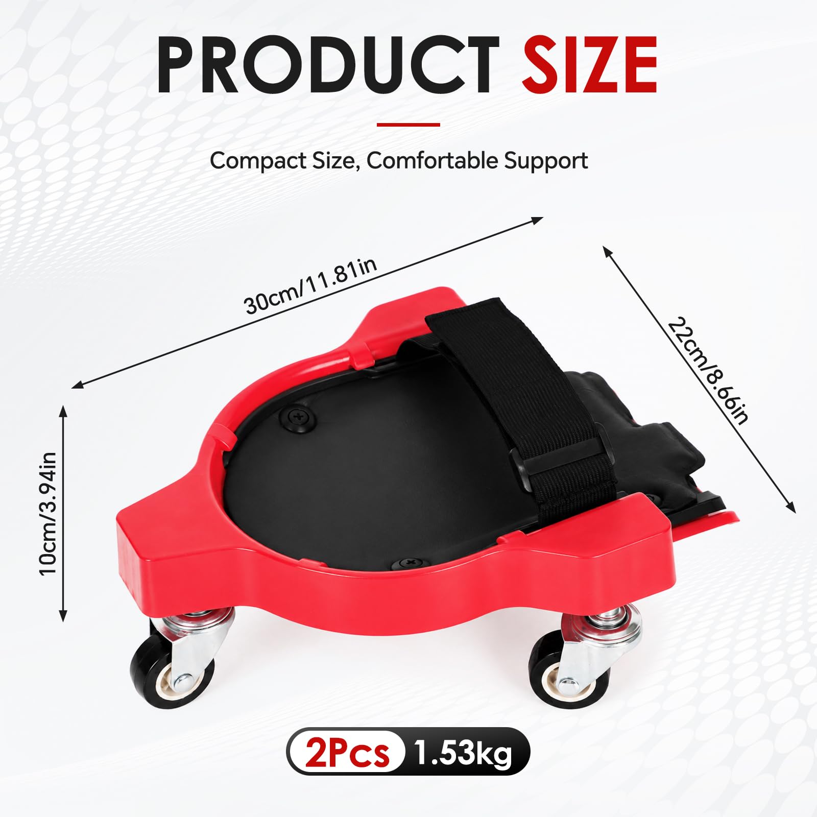Kneeblades - Ginocchiere con 3 ruote, 2 pezzi | Ginocchiere professionali di alta qualità con comodi cuscinetti in gel per il lavoro in cantiere, girevoli a 360 gradi