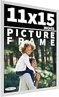 Vista 51 de Poster Palooza Marco de fotos de madera de pino macizo blanco de 18 x 8 Acrílico UV, respaldo de tablero de espuma y accesorios para colgar