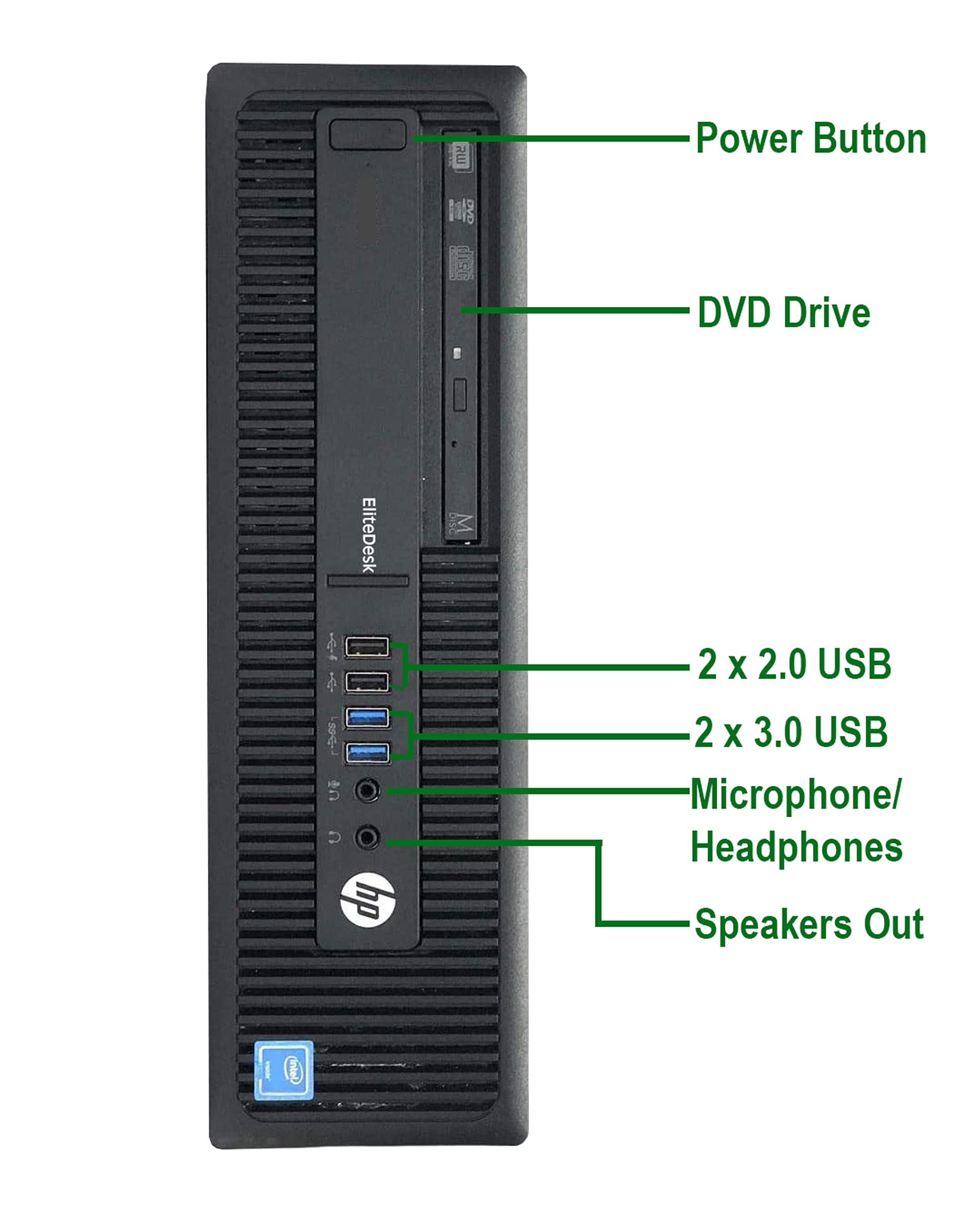 HP 800 G1 - unité centrale - SFF - Core i5 4570 3.2 GHz - 8 Go - SSD 256 Go Pas Cher | Bureau Vallée