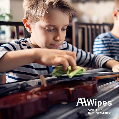 Vista 11 de AAwipes Paños de pulido de microfibra para instrumentos musicales (12 x 12 pulgadas, paquete de 12 unidades, sin logotipo, azul, amarillo, verde)