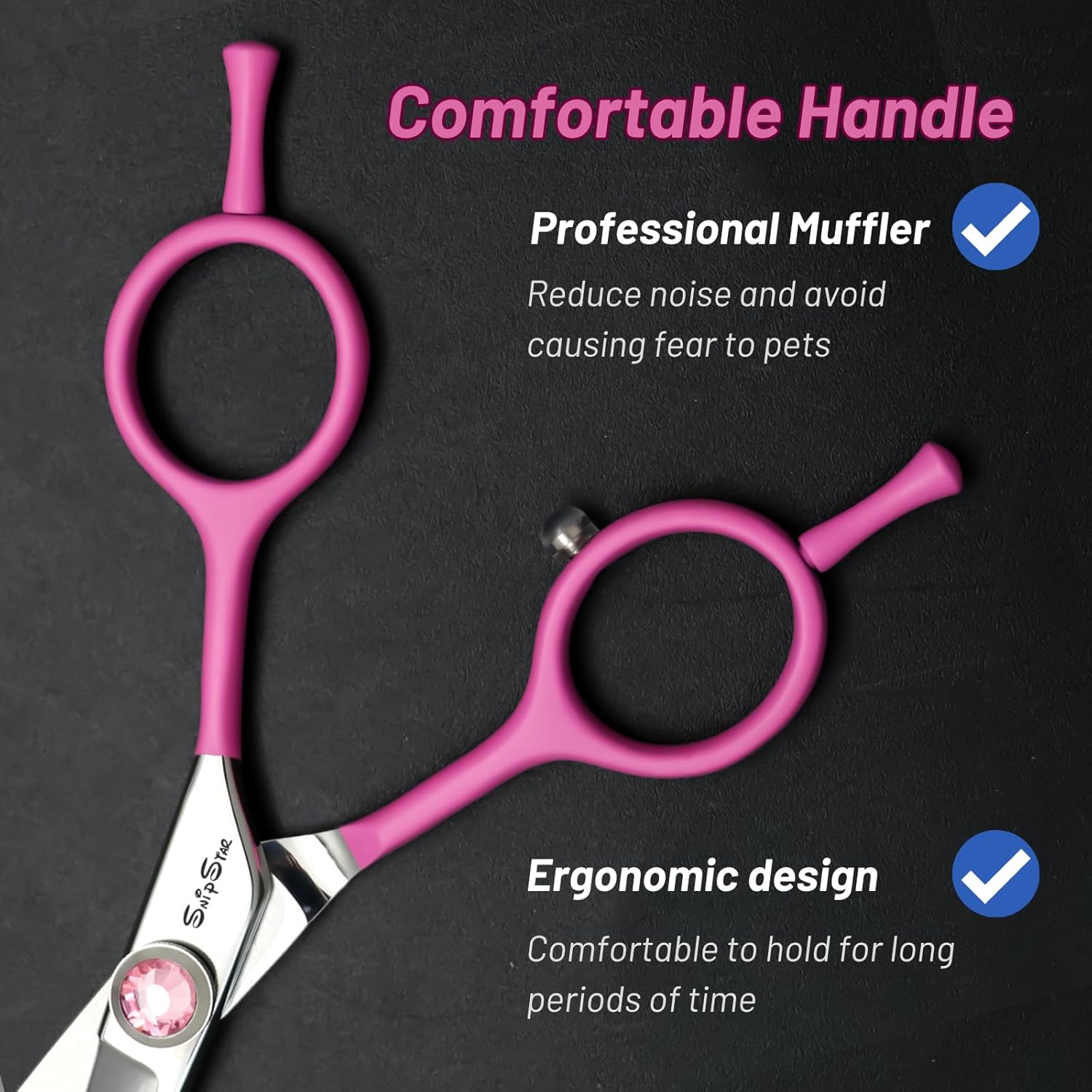 4.5 inch Professional Curved Dog Grooming Scissors, VG10 Steel Pet Trimming Cutting Scissors, Fine Grooming Shears for Cats Dogs at Home Groomer, 25 Degree Bend