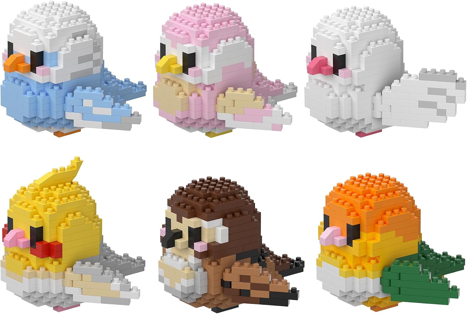 Mini Cat Building Block Sets, 6 Styles Cute Cat Model Micro Building Blocks Mini Animal Building Blocks Toys Party Favors for Teens