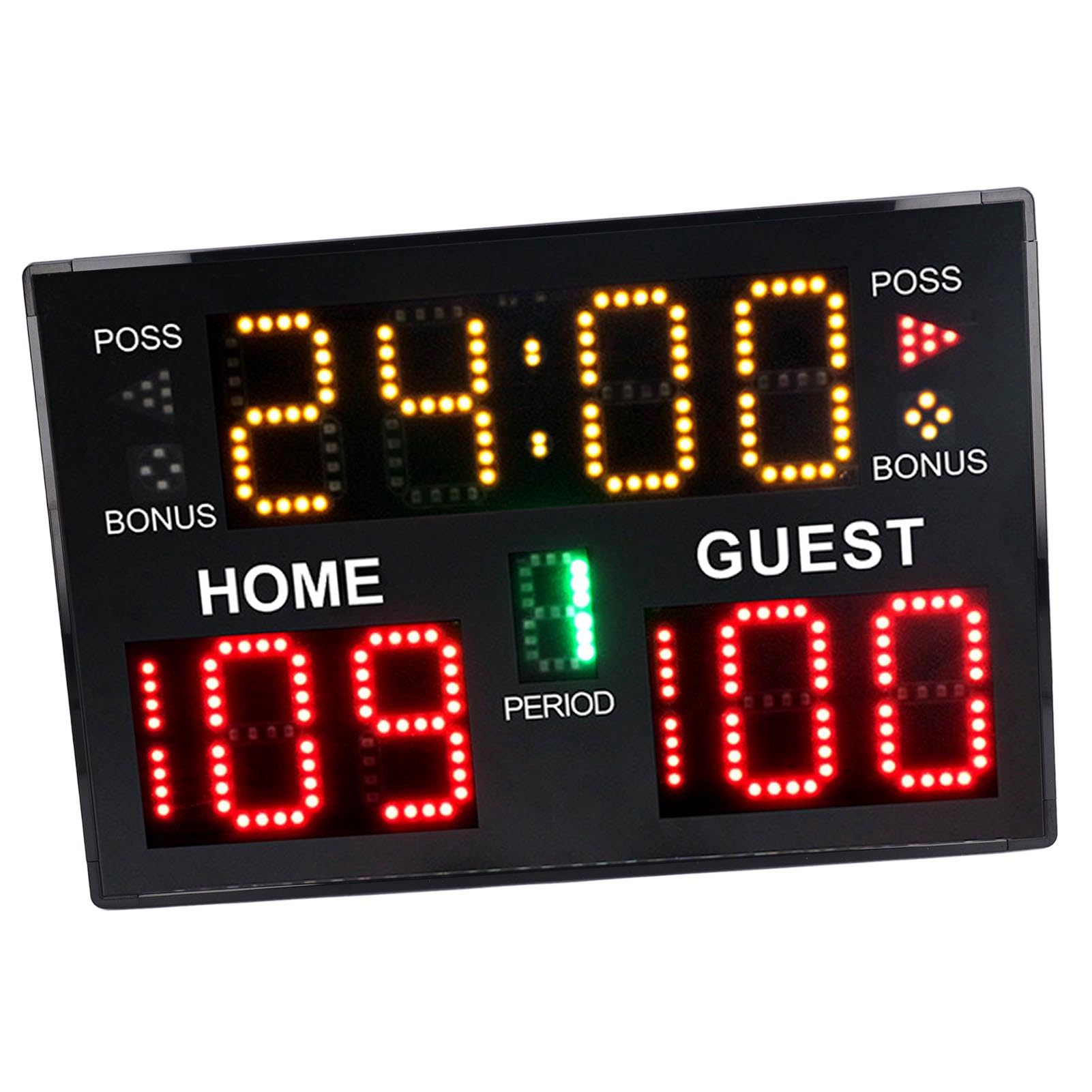 Sorandy Tabellone Segnapunti Elettronico da Basket a 11 Cifre, Tabellone Segnapunti da Tavolo Portatile e Versatile per Interni con Display a LED e Telecomando, Ottimo per l'allenamento di Gioco