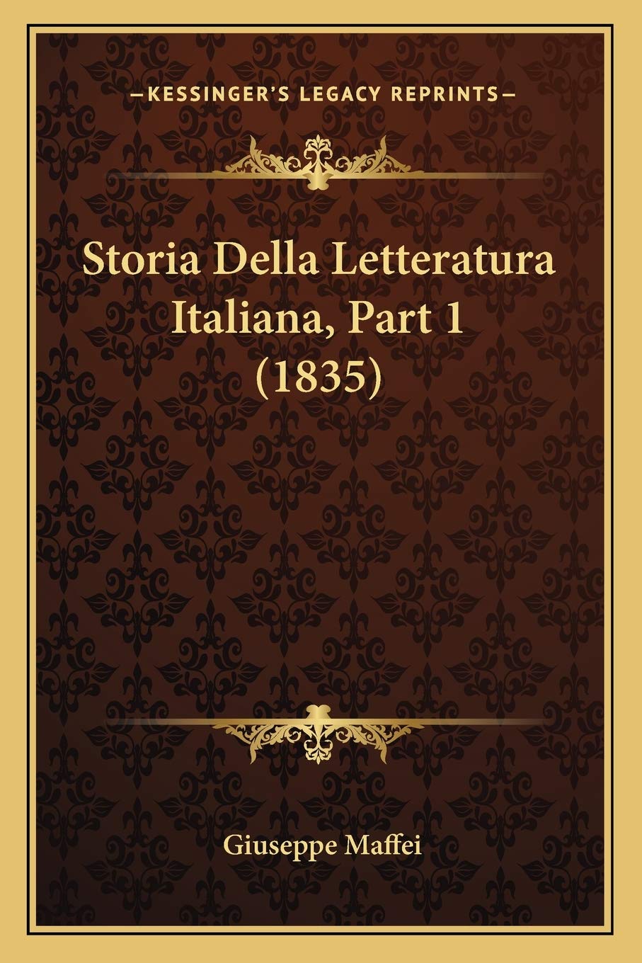 Storia Della Letteratura Italiana, Part 1 (1835)