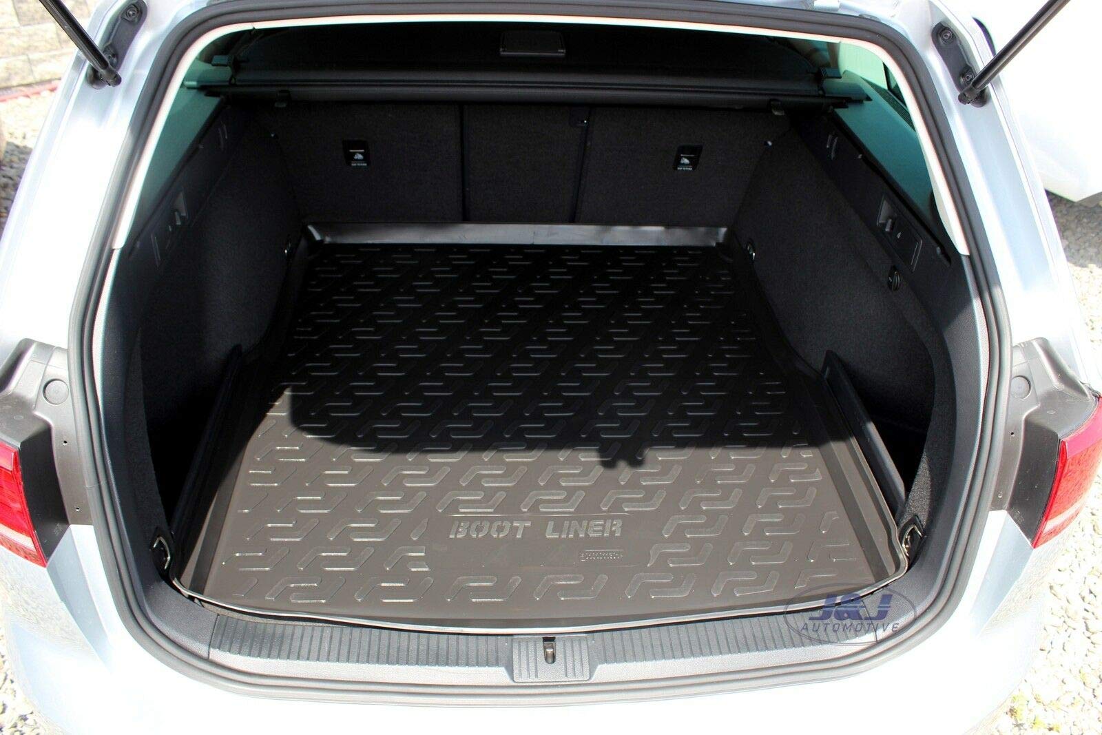 J&J AUTOMOTIVE Vasca Bagagliaio su Misura per Volkswagen Passat B8 Wagon 2014-2023, Proteggi Baule con Bordo Alto 4 cm, Antiscivolo, Inodore, Arrotolabile