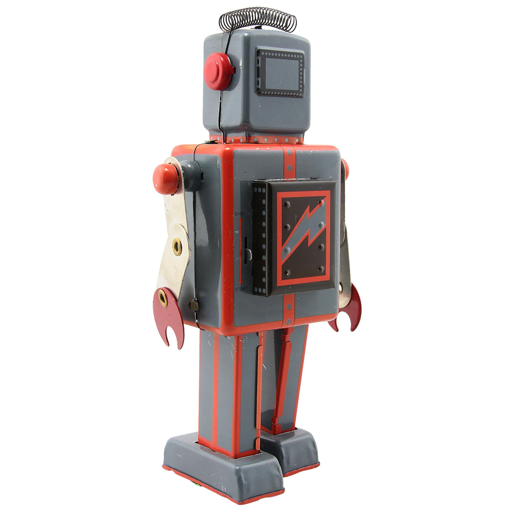 Superfreak Robot - Mechanical Robot - szary - robot blaszany - Retro zabawka blaszana