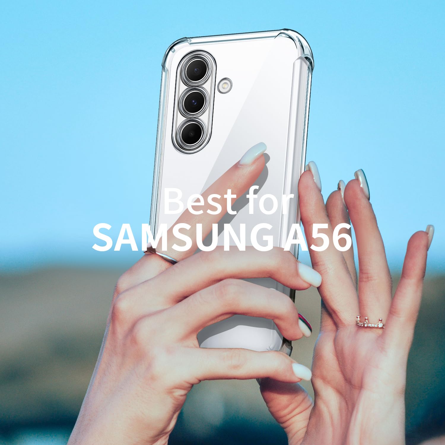 New&Teck Etui do Samsung Galaxy A56 5G + 2 szkło hartowane ochraniacz ekranu, elastyczne etui z TPU, zderzak ze wzmocnionymi narożnikami