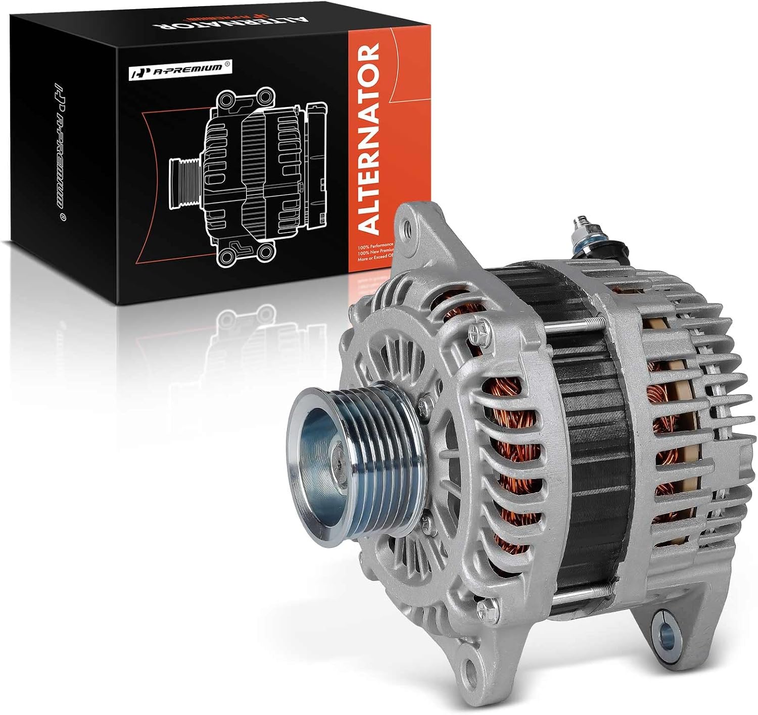 A-Premium Alternator Compatible with Nissan Altima 2011-2018, Murano 2017-2018, Maxima 2011-2014/2016-2018, 3.5L, 12V 130A 7-Groove Pulley Clockwise, Replace# A003TJ3691, A003TJ3691ZC