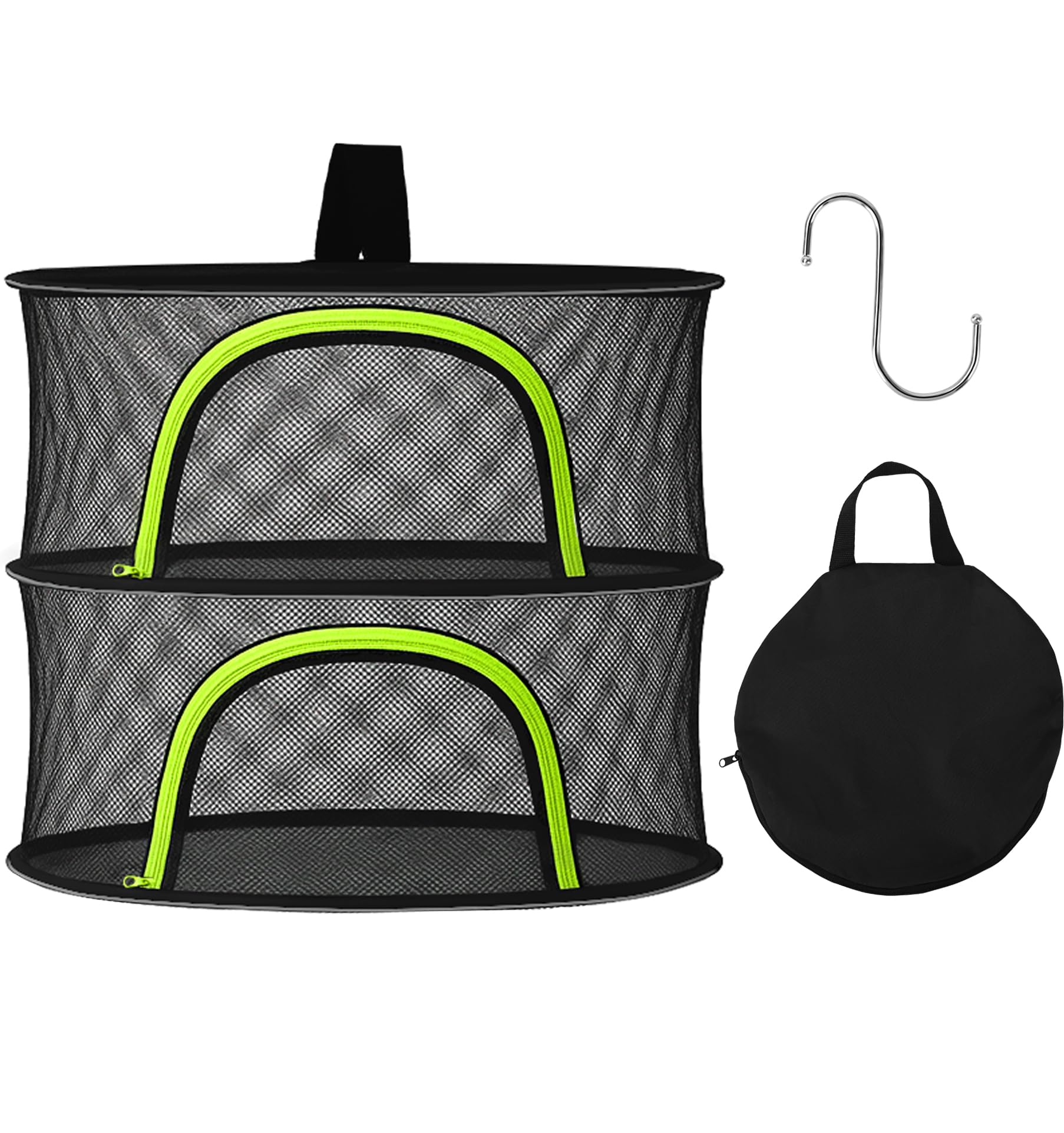 BRIVADO Herb Drying Rack Hanging Mesh 2 Tier 18” for Drying Herb | Herb Dryer Hanging Rack