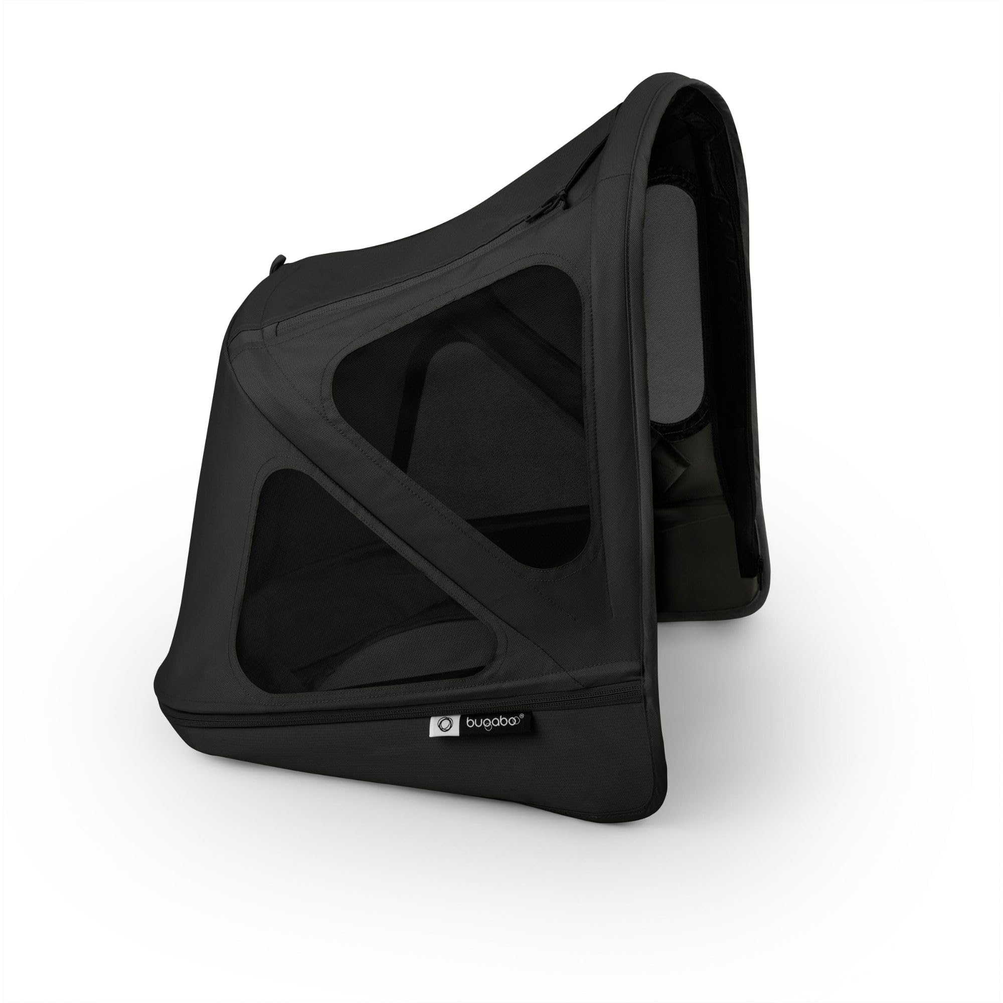 Bugaboo Donkey 6 Sonnendach mit Lüftungsfenstern, ausziehbar für zusätzlichen und optimalen Sonnenschutz, wasserabweisend, kompatibel mit allen Bugaboo Donkey Kinderwagen, Heritage Black