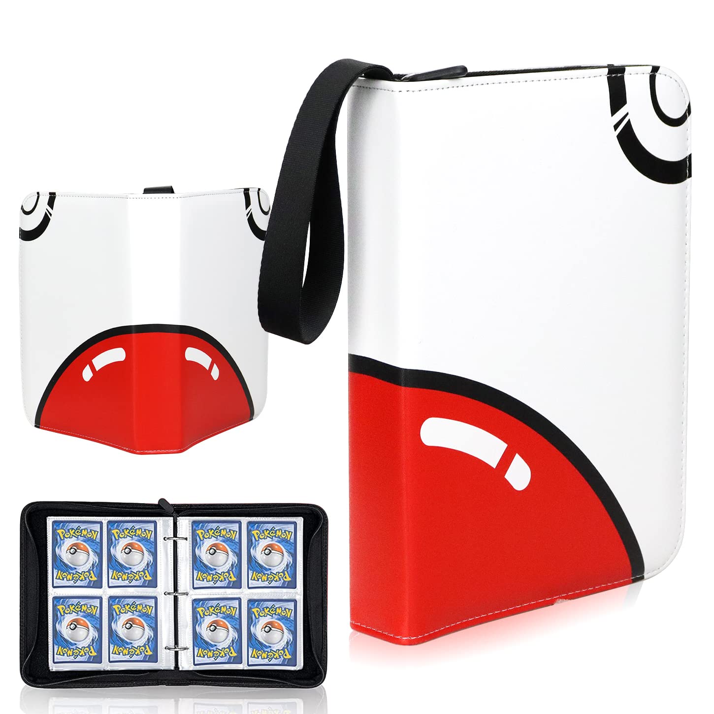 epzoeeCard Binder Holder,Card Holder Book Carrying Case,Holds Up to 400 Cards-Holder Album Binder Compatible with 50 Premium 9-Pocket Pages