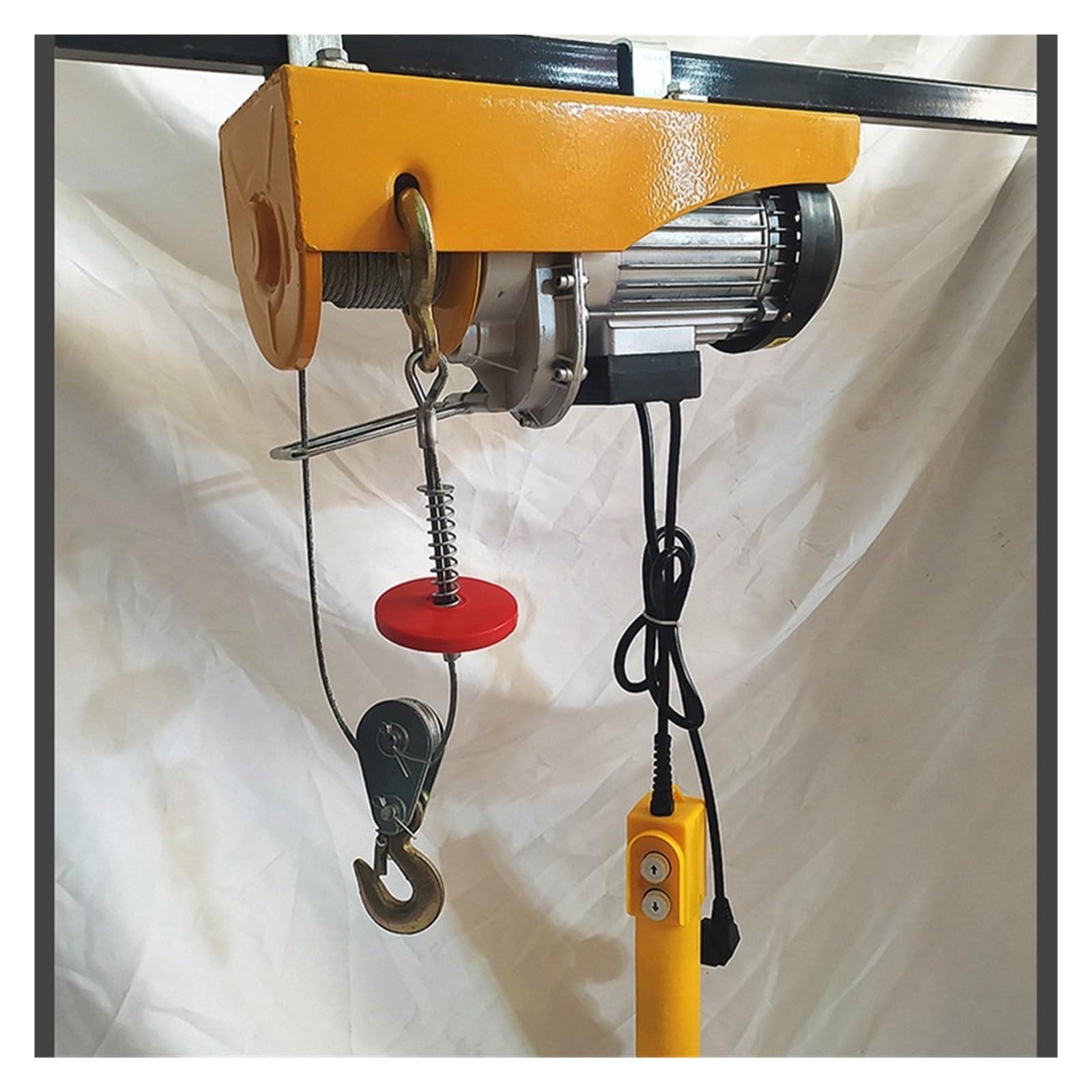Montacarichi Paranco elettrico, gru Ascensore multifunzionale Famiglia Piccolo ascensore Gru for attrezzature di sollevamento Strumenti 12M con maniglia salva-lavoro
