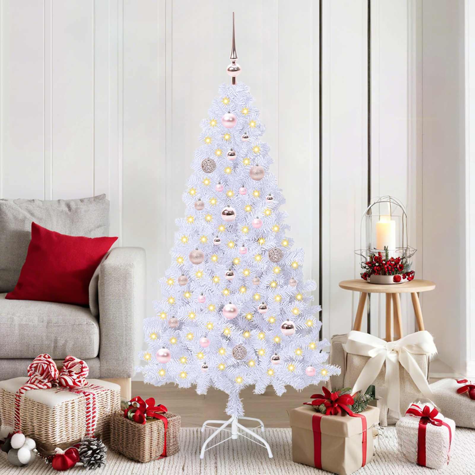 Tidyard Árbol de Navidad LED Moderno 150cm - 8 Modos de Luces, Resistente, Interior/Exterior Modelo YFXQY-3426760ES
