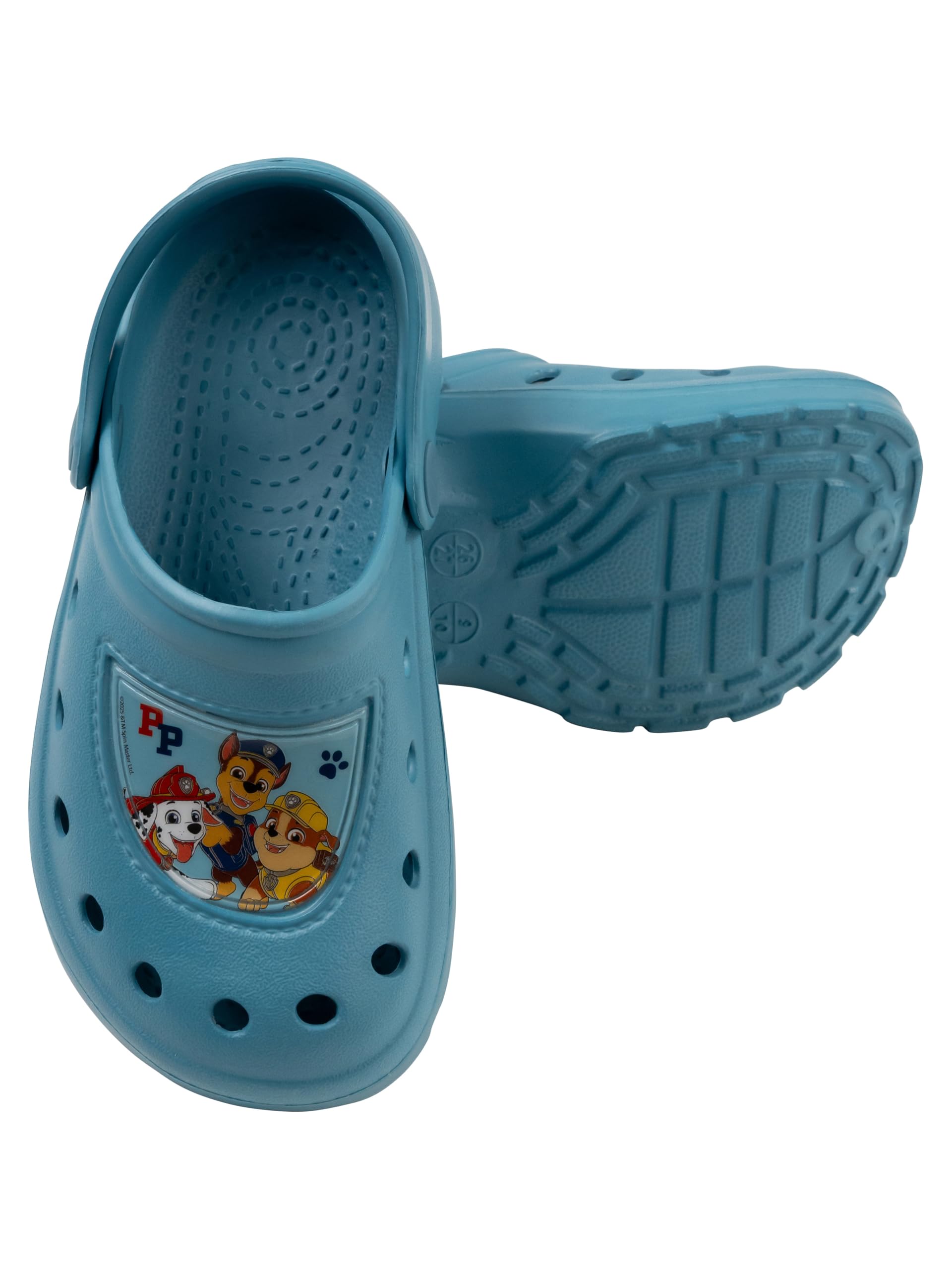 Paw Patrol Clogs für Jungen - Kinder Sandalen Pantoletten Hausschuhe Gartenschuhe rutschfest Blau