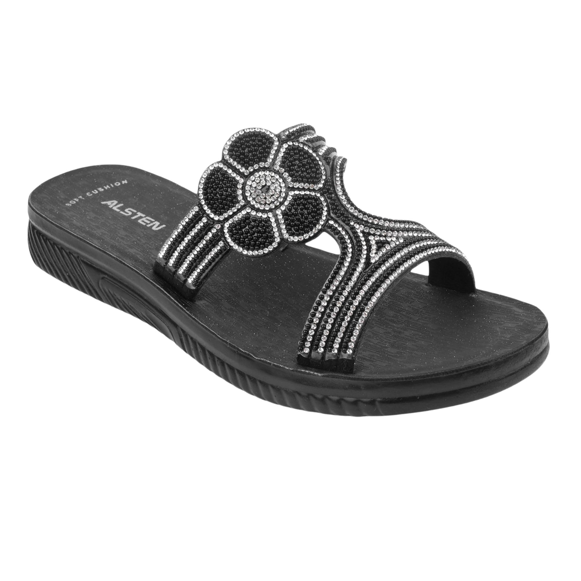 Womens Slippers Casual Open Toe Slip-on Lightweight Comfortable Footwear-image-5