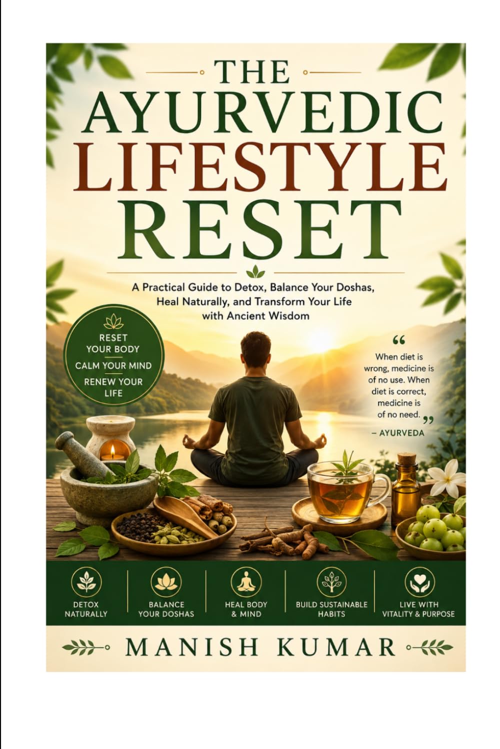 The Ayurvedic Lifestyle Reset: A Practical Guide to Detox, Balance Your Doshas, Heal Naturally, and Transform Your Life with Ancient Wisdom