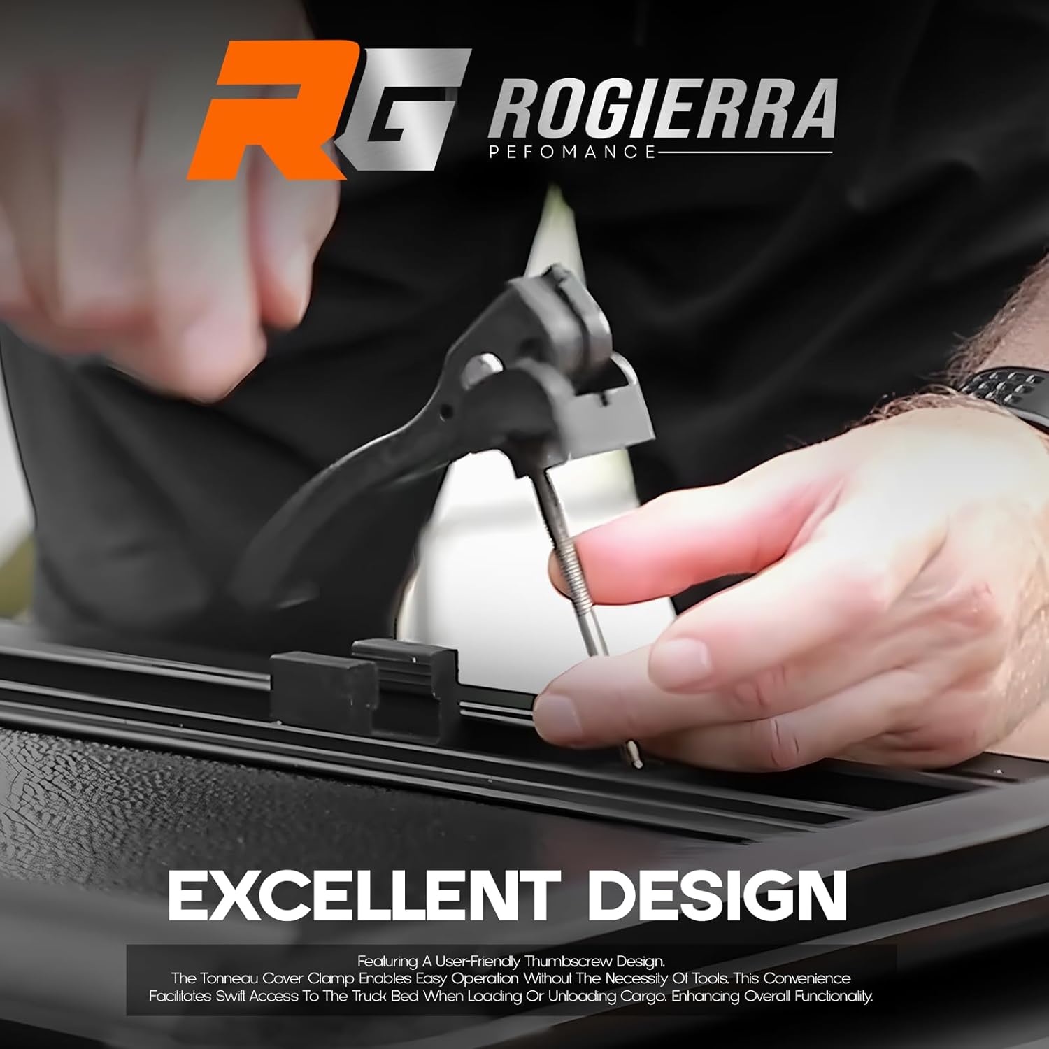 Replacement Parts for Hard Tri-Fold Tonneau Cover, Includes 6 T-Bolts, Front & Rear Clamps - Compatible with Most Truck Bed Covers