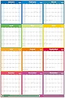 VibrantFocus 2026 Yearly Wall Calendar & Planner - Extra Large 34.7x22.8 Inch Foldable, Thick Paper, Holidays Marked, Portable Pocket Size