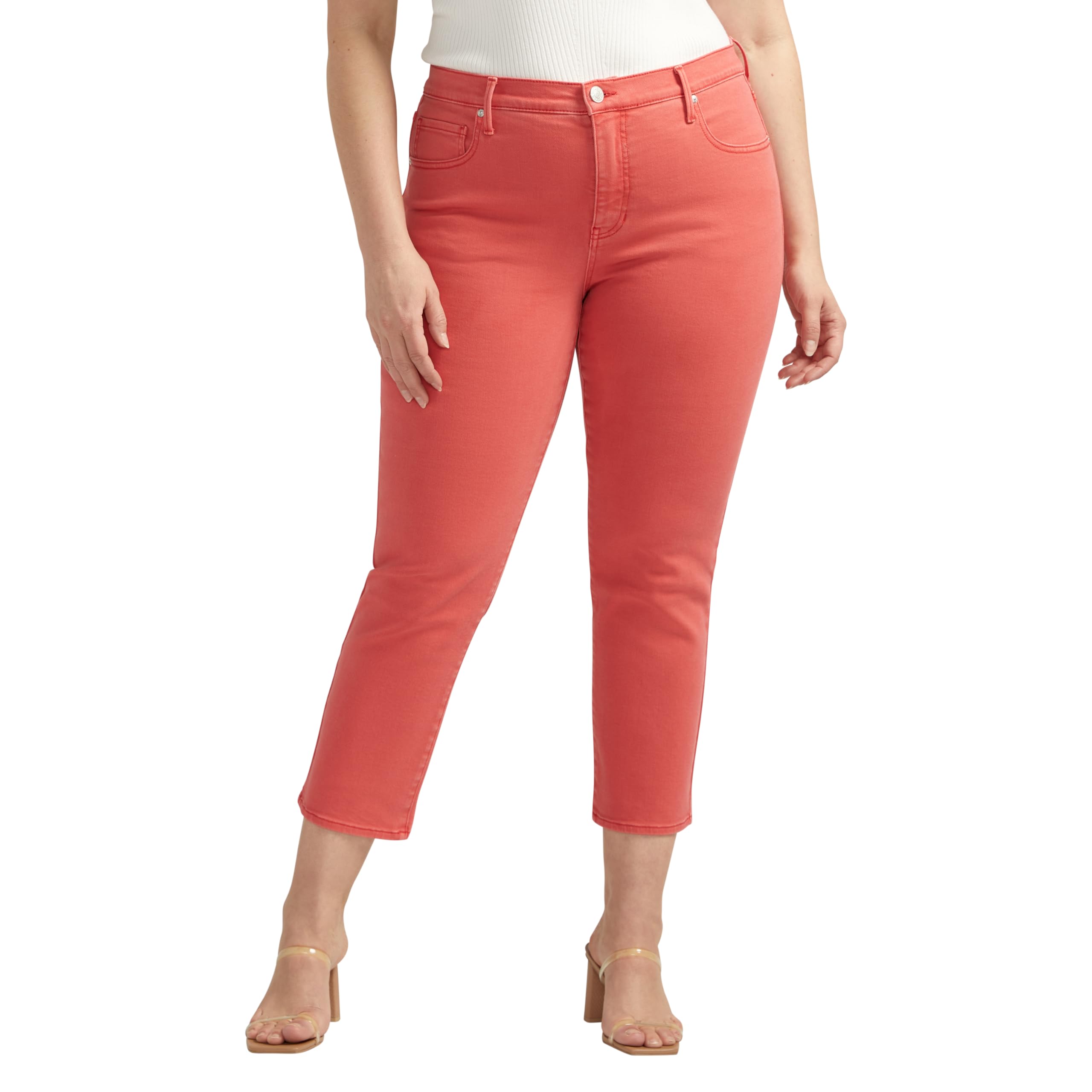 JAG Women's Plus Size Cassie Mid Rise Cropped Pants
